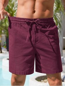 Pantalones Cortos de Lona para Hombre, Cintura Elástica, Casuales, 100% Poliéster, Secado Rápido, Ecológicos, Transpirables, para Verano - Product Image 2