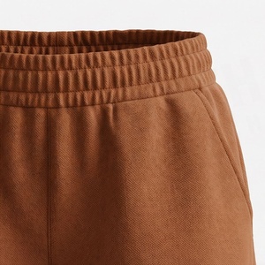 Conjunto de 2 Piezas para Mujer, Sudadera con Capucha y Pantalones Cortos, Color Sólido, Felpa, Corte Holgado Informal, Largo por Encima de la Rodilla, Manga Larga - Product Image 5