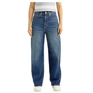 Jeans de Corte Recto para Mujer, Elegantes, de Mezclilla de Alta Calidad, Cómodos para Uso Diario - Product Image 1