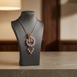 Collier pendentif Mantra Diamond en or 14 carats avec diamant de laboratoire taille brillant rond - Product Image 2