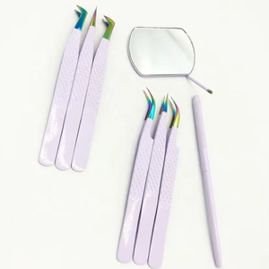 Juego de Pinzas Profesionales Sostenibles Multicolores para Extensión de Pestañas, 10 mm, Acero Inoxidable Afilado, Antimagnéticas, Puntas para Recoger - Product Image 4