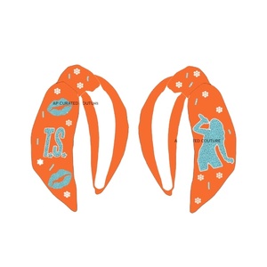 Serre-tête scintillant perlé pour femme – Tendance, idéal pour les fans de stars, les fêtes, accessoire capillaire noué personnalisé pour les festivals de musique – Crêpe pur - Product Image 1