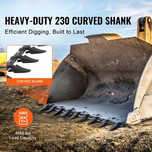 Benna per Trattore a 72 Denti per Carichi Pesanti, 9 Denti con Capacità di Carico di 4560 Libbre, Bullone per Skidsteer Serie 9000 - Product Image 1