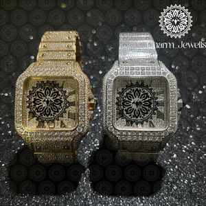 Reloj Cuadrado de Acero Inoxidable de Lujo Charm Jewells, 40 mm, Analógico, Mecánico, Cristal de Zafiro, Unisex, 10 Bar Resistente al Agua - Product Image 4