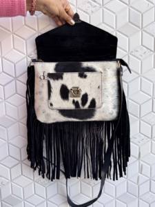 Offre Spéciale Style occidental peau de vache fourrure frange sac à main sac à bandoulière bohème frange sacs cheveux sur cacher nouveau Design gitane sacs à franges - Product Image 3