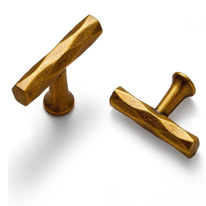 <b>Antique</b> Brass Cabinet Knobs Hammered Vintage Cabinet Pulls Decorative Kitchen Drawer Dresser Cupboard Vanity Metal Knobs - Product Image 1