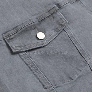 เสื้อแจ็คเก็ตยีนส์ผู้ชายใส่สบาย ระบายอากาศได้ดี น้ำหนักเบา เหมาะสำหรับฤดูหนาว คุณภาพดีที่สุด ขายดี ปิดด้วยกระดุม ผลิตในประเทศปากีสถาน - Product Image 3