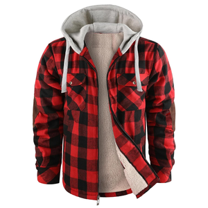 High Quality Autumn Bomber Flannel Clothing with Zipper Closure Regular Fit Windproof Men'<b>s</b> <b>Jackets</b> - Product Image 1
