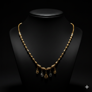 Colgante de Oro Sólido de 22K con Colgante Cuadrado Natural para Bodas - Product Image 2