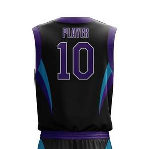 Maillots de basket-ball pour hommes fabriqués au Pakistan, parmi les plus vendus, design personnalisé, impression par sublimation, sans manches, avec short. - Product Image 3