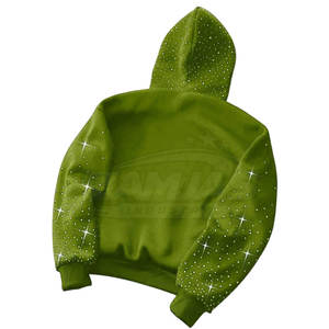 เสื้อฮู้ดดี้ผู้ชายประดับเพชรเทียม ขายดีที่สุด บริการ OEM ราคาขายส่ง เสื้อฮู้ดดี้ผู้ชายประดับเพชรเทียม 100% - Product Image 2