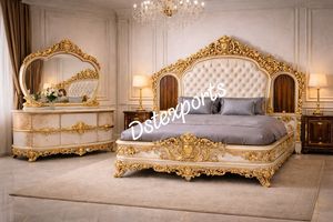Modern Handcarved Durable Bedroom Furniture Home USA Hot Sale Teak Wood <b>Bed</b> Set Storage Extendable Customizable Sizes Factory - Product Image 6
