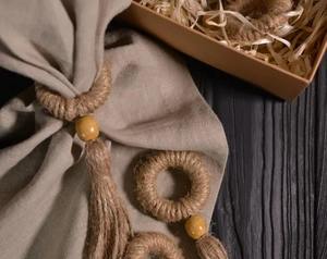 Decorative Jute <b>Table</b> <b>Runner</b> – Handmade Natural Fiber <b>Table</b> Cover for Wedding, Party and Event Decoration - Product Image 4