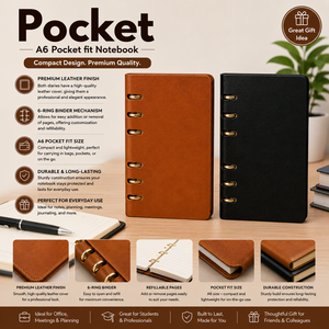 Cuaderno A5 con Tapa de Cuero Sintético PU, Logotipo Personalizado, Cierre Magnético, Diario Portátil para la Escuela, Oficina, Estudio, Regalo Promocional - Product Image 4
