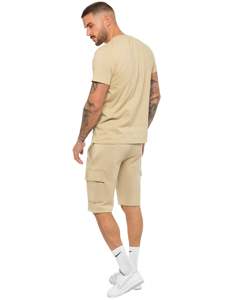 Conjunto de Camiseta y Pantalones Cortos, Ropa Urbana Cómoda, Color y Estampado Personalizados, Ropa de Verano para Hombre, Conjunto de 2 Piezas de Algodón - Product Image 2