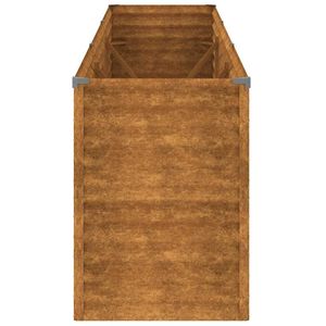 Jardinera Elevada Grande de Acero Corten Oxidado con Incrustaciones Decorativas, Macetas y Jardineras - Product Image 5