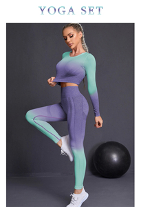 Conjunto Deportivo de 2 Piezas para Mujer, 100% Algodón Transpirable, Pantalones Cortos de Cintura Alta con Sujetador, Cintura Elástica, Ropa Deportiva para Gimnasio - Product Image 2