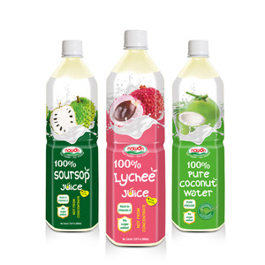 Nawon 100% Soursop Lychee Coconut Water Juice 33.81 Fl Oz <b>Bottled</b> No Sugar Added Pure Pressed Fresh <b>Squeezed</b> - Product Image 1