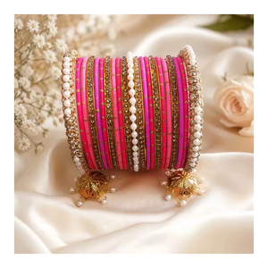 Juego de Brazaletes de Oro con Pedrería para Mujer, Joyería de Moda, Pulsera Apilable, Accesorios de Brazalete con Dijes - Product Image 5
