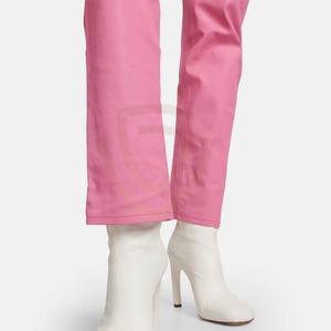 Pantalones de Cuero para Mujer de Alta Calidad, Cintura Media, Transpirables, con Frente Plano y Elásticos - Product Image 5