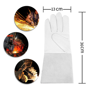 Guantes de Soldadura TIG Resistentes al Calor Personalizados OEM ODM, Guantes de Protección Duraderos de Cuero Antideslizantes y Transpirables con Puño de 12 Pulgadas - Product Image 6