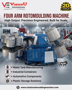 Four Arm Rotomoulding Machine Automatic Rotational Moulding Equipment for <b>Water</b> Tank Industrial <b>Container</b> Production - Product Image 1