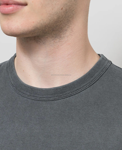 Camiseta de Verano para Hombre, 100% Algodón, Lavado Ácido, Estilo Urbano, Transpirable, Diseño Sólido, Mejores Precios, 180 g - Product Image 5