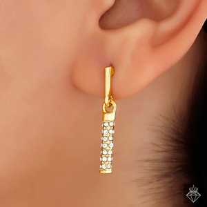 PRAO Conjunto de collar de cristal elegante con pendientes Colección de joyas antideslustre - Product Image 2