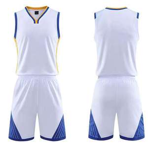 Uniforme de Baloncesto Personalizado al por Mayor, Transpirable, Tallas Grandes, 100% Poliéster, Secado Rápido, Sin Mangas, Ropa Deportiva Estampada - Product Image 1
