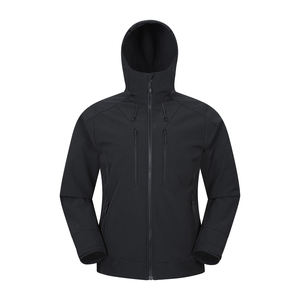 Nouvelle veste softshell à capuche patchwork, design personnalisé, automne, coupe-vent, imperméable, doublure polaire, fermeture éclair pour homme - Product Image 1