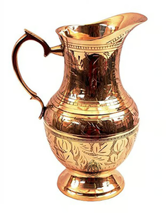 Pichet à eau en cuivre pur de haute qualité, élégant, fait main, pour la conservation des liquides, vaisselle de restaurant et d'hôtel, collection de luxe - Product Image 4