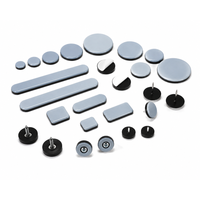 Glissière de pied de table en PTFE de 22 mm à fixation par clou pour un déplacement fluide des meubles