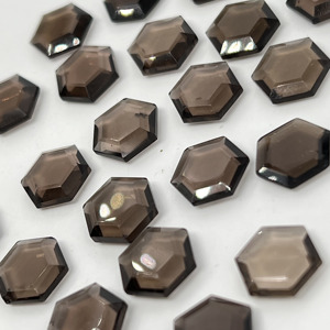 Cuarzo Ahumado Natural de Alta Calidad AAA+ con Corte Hexagonal Facetado en Forma de Rosa, Cuarzo Ahumado Marrón Natural en Forma de Hexágono, Cuarzo Ahumado de Lujo - Product Image 4