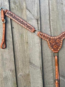 Bridon en cuir de qualité supérieure, type western, équipement équestre pour chevaux de course, avec logo personnalisable, excellente qualité - Product Image 3