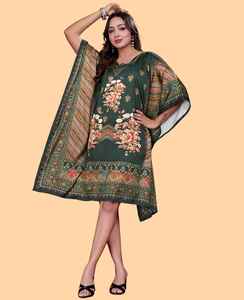 Vestido Kaftan Elegante para Mujer – Kaftan Holgado Estampado para la Colección de Verano - Product Image 4