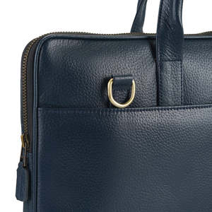 Luxury Genuine Leather Business Briefcase for Men Zipper Closure Business Office Carry <b>Bag</b> Durable Custom Logo Available - Product Image 3