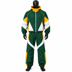 Top Trending 100% Nylon <b>Tracksuit</b> 2 Piece Set Men <b>Waterproof</b> Zip Up Hooded Windbreaker Jacket and Pant Set For Sale - Product Image 3