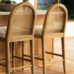 Chaise de salle à manger rembourrée de style mid-century modern avec pieds en bois et coussin en laine pour usage domestique ou commercial - Product Image 2
