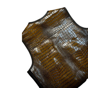 New Custom Style Men Cowhide Leather Biker <b>Vest</b> High Quality Leather Motor Biker Style Waistcoat <b>Vest</b> Stand Collar <b>Vest</b> - Product Image 4