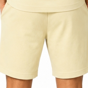Shorts en maille pour hommes, légers, décontractés, avec cordon de serrage, texture respirante, taille élastique décontractée, style décontracté, logo frontal respirant - Product Image 2