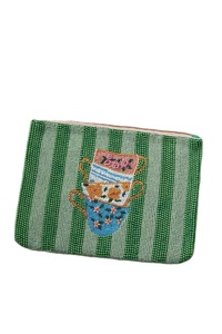 Handmade Elegant Beaded Embroidery <b>Tropical</b> Embellished Coin Pouch With Premium Choice & Beautiful Cuteness By Hiba Enterprises - Product Image 3