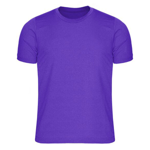 T-shirt en coton uni pour homme, manches courtes, col rond, coupe classique, style décontracté, couleur unie, jersey tricoté - Product Image 1