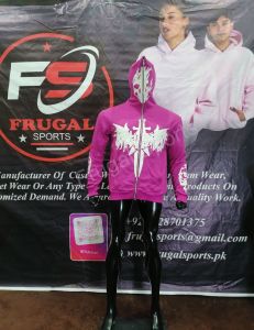 Sweat-shirt à capuche zippé personnalisé avec appliqué en relief, en coton épais, broderie de logo personnalisée - Product Image 2