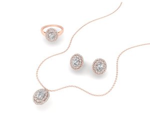 Parures de bijoux REYES Luxury en argent sterling 925, certifiées GRA, avec moissanite, colliers, bagues et boucles d'oreilles pour mariée, bijoux fins. - Product Image 5