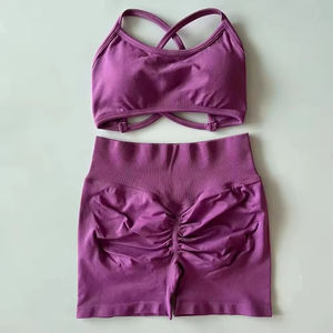 Vêtements de sport de haute qualité pour femmes, ensemble soutien-gorge et leggings de yoga, ensembles de yoga pour femmes avec logo personnalisé, ensembles pour femmes - Product Image 5