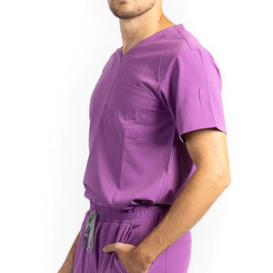 Medical Uniform Men Scrub Uniform Nurse Scrubs Set <b>Top</b> Pant OEM Suppliers Soft Stretchy Men Scrubs Set Polyester Breathable - Product Image 2