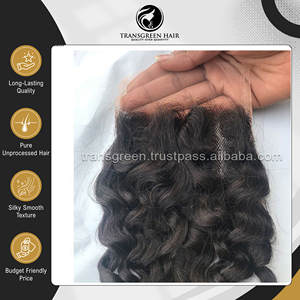 Última Llegada de Stock: Extensiones de Cabello Humano Virgen Indio Kinky Curly 4x4 Closure 100% Crudo Sin Procesar al Mejor Precio - Product Image 3