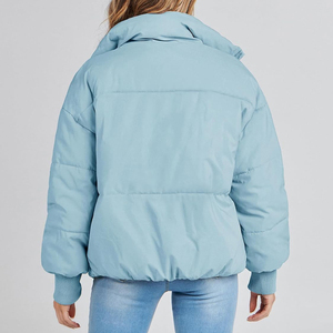 Women's <b>Cropped</b> <b>Puffer</b> <b>Jacket</b> Fashion Quilted Winter Outerwear OEM ODM Sample Service Available Direct - Product Image 3