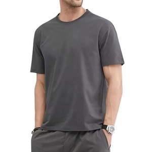 Casual Men's Summer <b>White</b> T-Shirt Breathable PolyesterCotton Regular Fit Comfortable Short Sleeve 180g - Product Image 2
