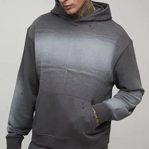 เสื้อฮู้ดสไตล์ฮิปฮอปสำหรับผู้ชาย เสื้อสเวตเชิ้ตแบบยูนิเซ็กส์ ทรงหลวม สตรีทแวร์ลำลอง พิมพ์ลายตัวอักษรแบบพัฟ ผ้าฝ้าย ทันสมัย จากผู้ผลิต - Product Image 4